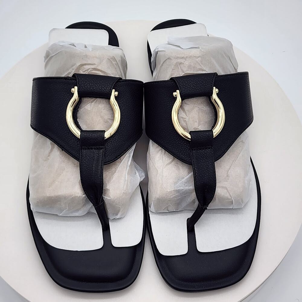 NEW - Giani Bernini YurnieEP Black Thong Slide Sandals Women's 11 M - Picture 6 of 7
